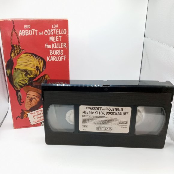 Abbot And Costello Meet The Killer Boris Karloff VHS Movie Vintage Media - Picture 2 of 14